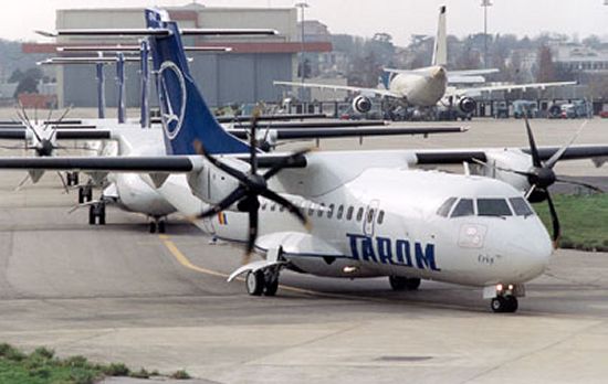 Group of ATR 42 aircraft