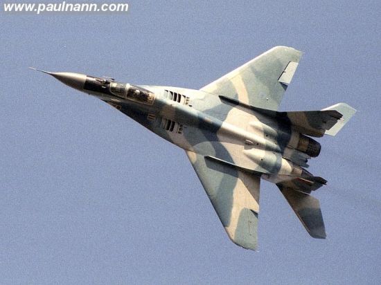 MiG-29 showing its wing shape