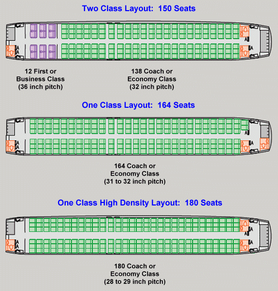 Airbus A320 seating chart.