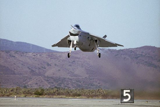X-32 during first flight