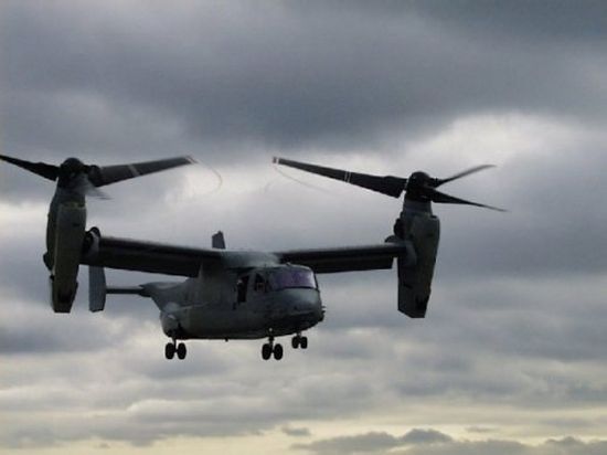V-22 with twin non-coaxial rotors