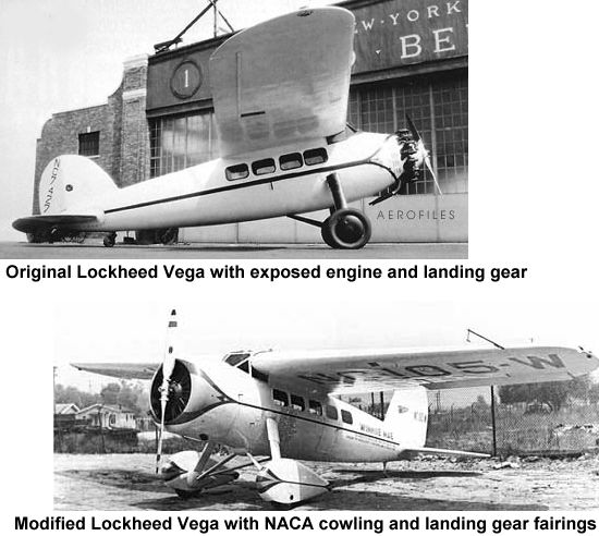 Lockheed Vega before and after