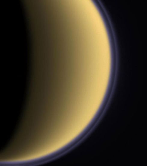 The hazy atmosphere of Saturn's moon Titan