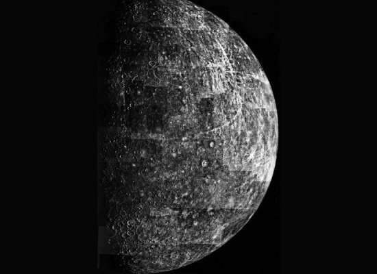 Mosaic of Mercury assembled from Mariner 10 photos