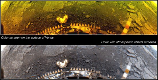 Photo of the surface of Venus taken by Venera 13
