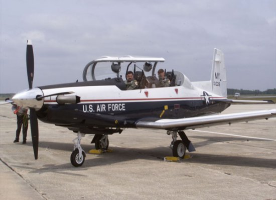 T-6 pilot trainer used by the US Air Force