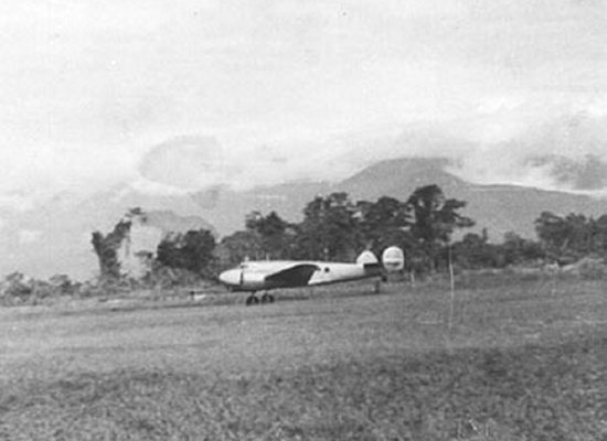 Perhaps the last photo ever taken of Earhart's Electra as it departed New Guinea