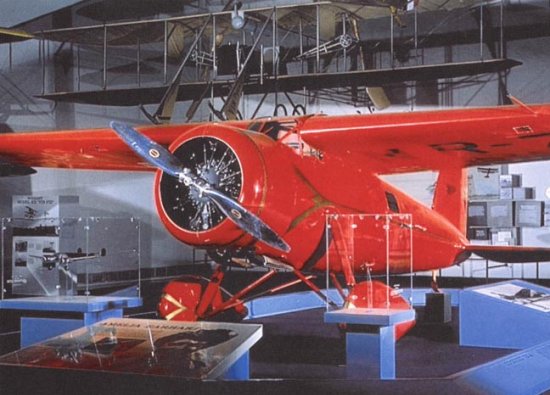 Amelia Earhart's Lockheed Vega on display in the National Air & Space Museum
