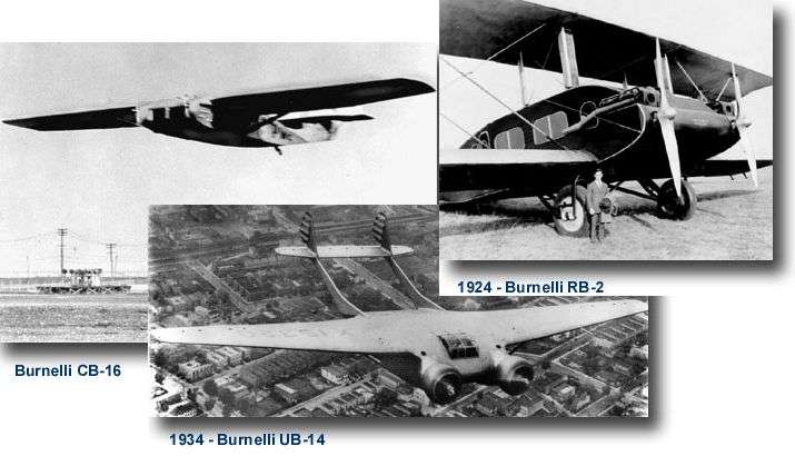 Burnelli RB-2, UB-14, and CB-16 aircraft