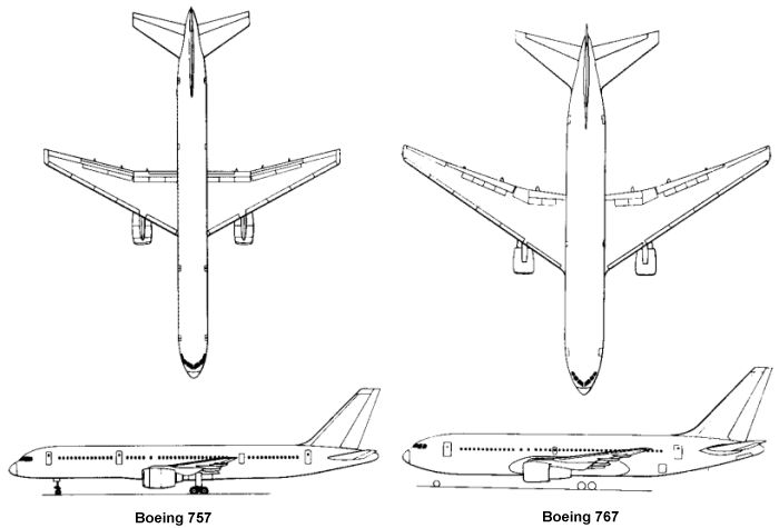 Comparison of the Boeing 757 and 767