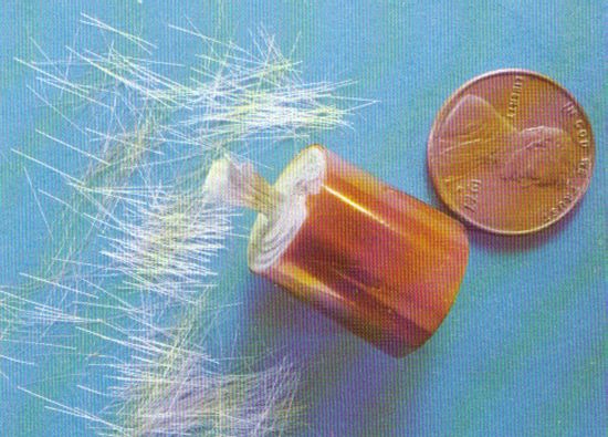 Chaff is a strong radar reflector usually made of small glass fibers coated in zinc