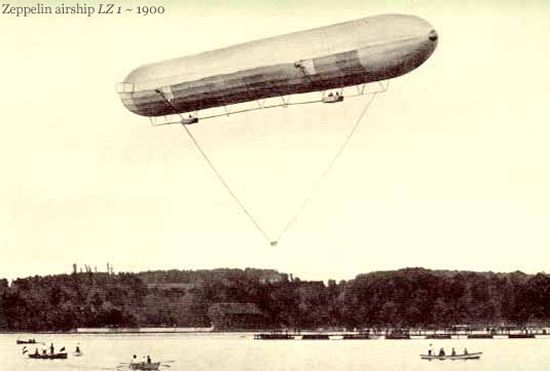 Graf von Zeppelin's LZ1, the world's first successful rigid airship