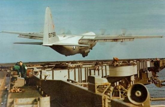 KC-130 taking off from the Forrestal