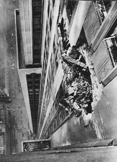 Photo taken by Ernie Sisto as he crawled onto a ledge and two people held his legs