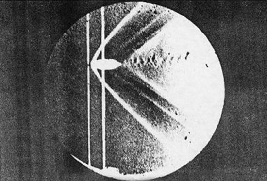 Ernst Mach's photo of a bullet in supersonic flight