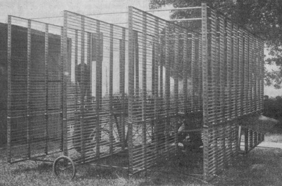 Side view of the 1907 Multiplane showing its strange elevator flap