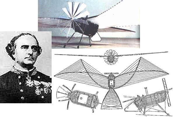 Flix du Temple and his unmanned powered airplane of 1857