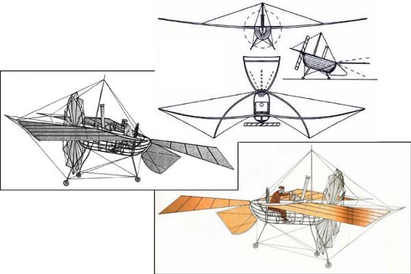 The piloted du Temple monoplane of 1874