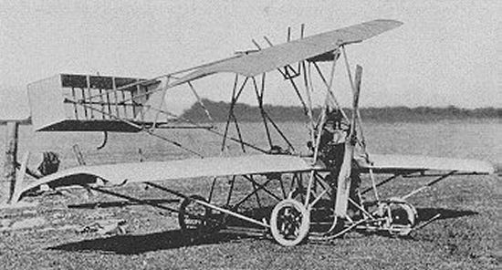 Preston Watson's second powered aircraft showing its parasol plane