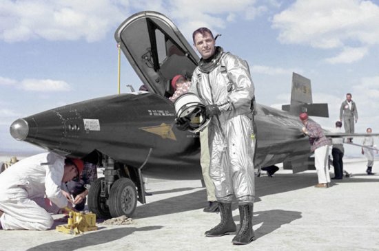 Robert White alongside the X-15