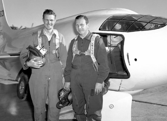 NACA X-1 test pilots Bob Champine and Herb Hoover
