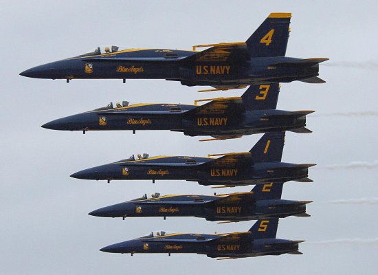Sequential tail codes of the Blue Angels flight demo squadron