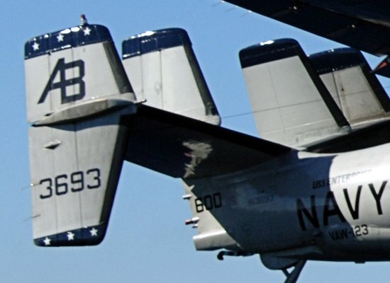 E-2C Hawkeye of VAW-123 stationed aboard USS Enterprise
