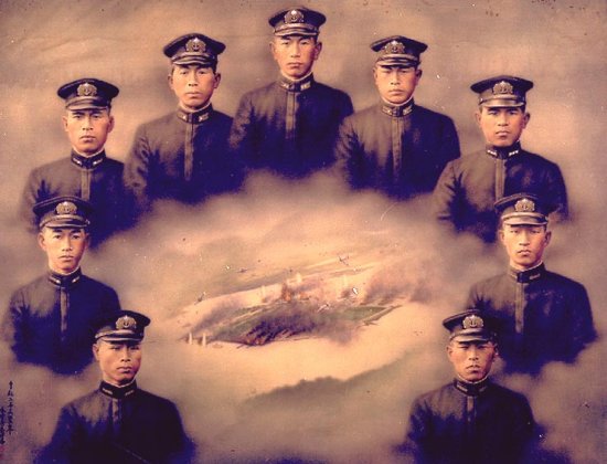 Japanese painting memorializing nine midget submarine crewmen killed at Pearl Harbor