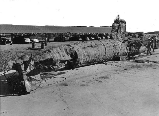 Submarine sunk by the Monaghan after being raised