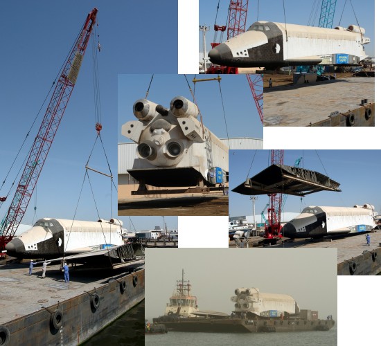 Analog Buran loaded for its departure from Bahrain