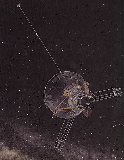 Artist concept of the Pioneer 10 and 11 probes