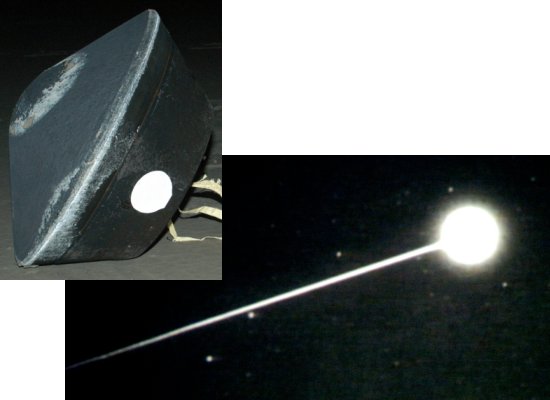 Stardust sample return capsule after landing and streaking across the sky
