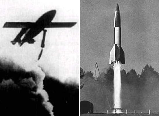Jerman V-1 dan V-2, rudal pertama di dunia operasional