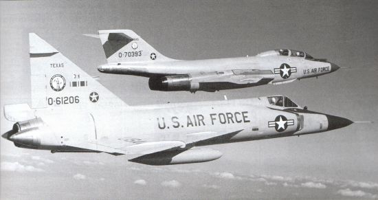 F-102 Delta Dagger and F-101 Voodoo interceptors of the Texas ANG