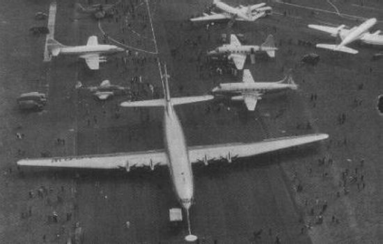 Bristol Brabazon compared to other planes of the day