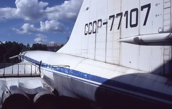 Tupolev Tu-144 displaying the old Soviet-era registration CCCP-77107