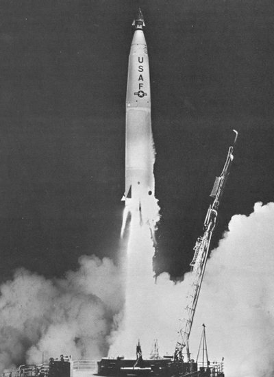 Launch of a Thor booster rocket